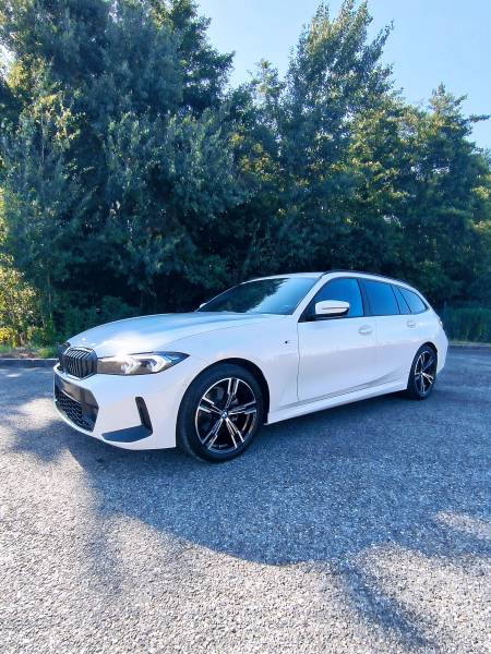 TRAITEMENT CERAMIQUE carrosserie, jantes et vitrage sur une BMW Série 3 Touring Alpinweiss de 2024 sur BELLEY