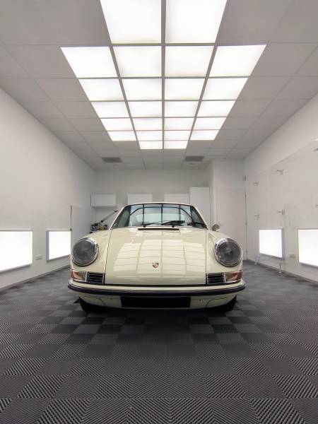 TRAITEMENT CERAMIQUE carrosserie, jantes, chassis et peinture des étriers sur une PORSCHE 912 de 1969 sur BASSENS